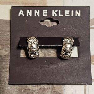 Anne Klein Silver Tone Hoop Earrings